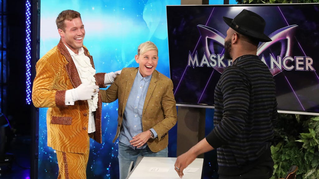 Colton Underwood and Ellen DeGeneres