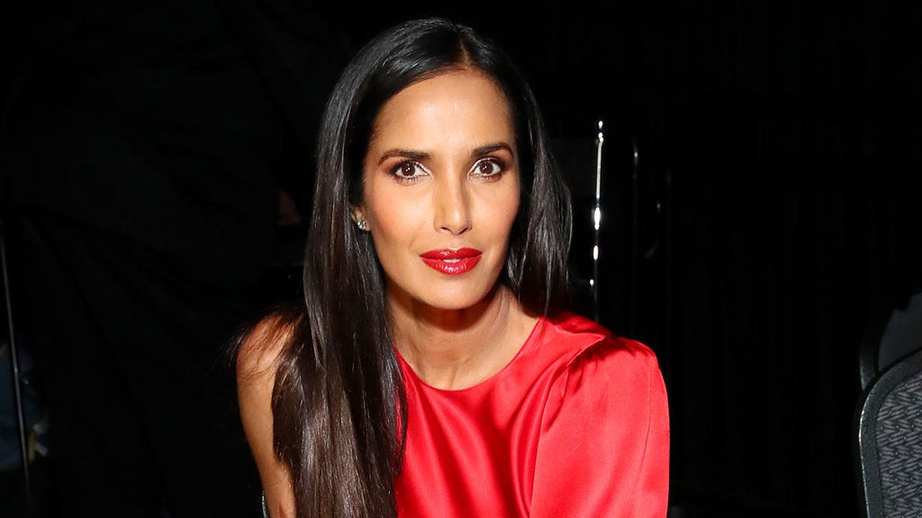 Padma Lakshmi backstage at The American Heart Association's Go Red for Women Red Dress Collection 2019