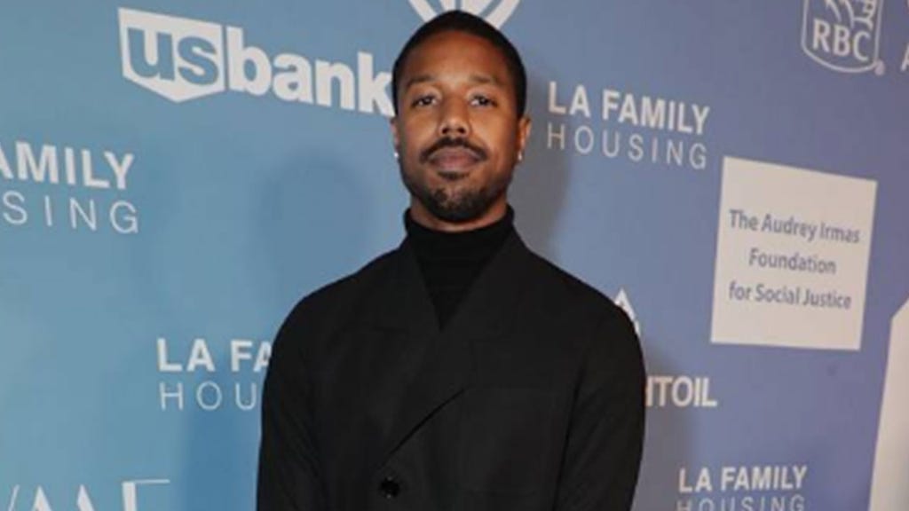 Michael b jordan at housing event