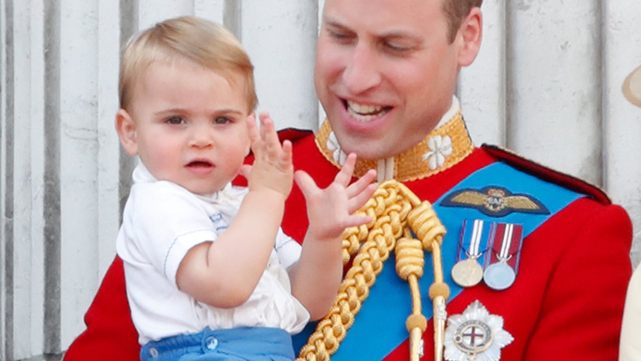 Prince Louis and Prince William at trooping the colour
