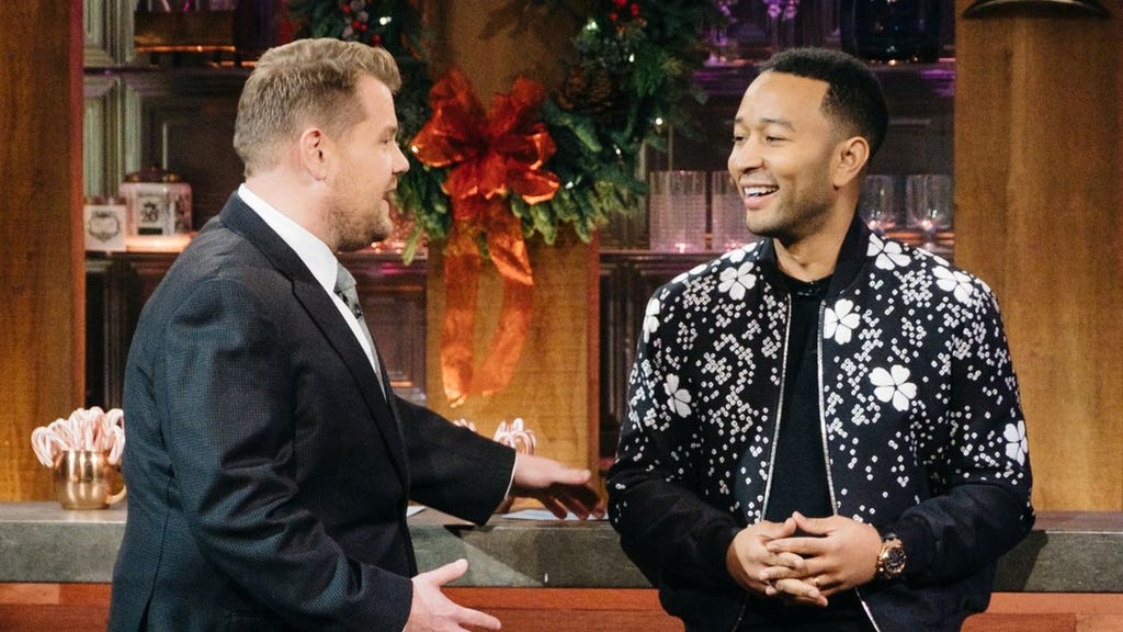 James Corden and John Legend