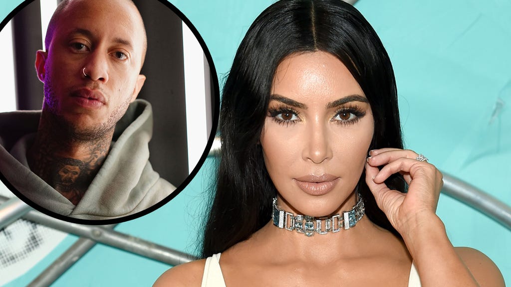 Kim Kardashian and photographer Marcus Hyde (inset)