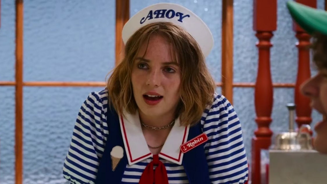 princess polly baby blue dress Robin Scoops Ahoy Halloween Costume for Women, Stranger Things,  Medium/Large main image 0