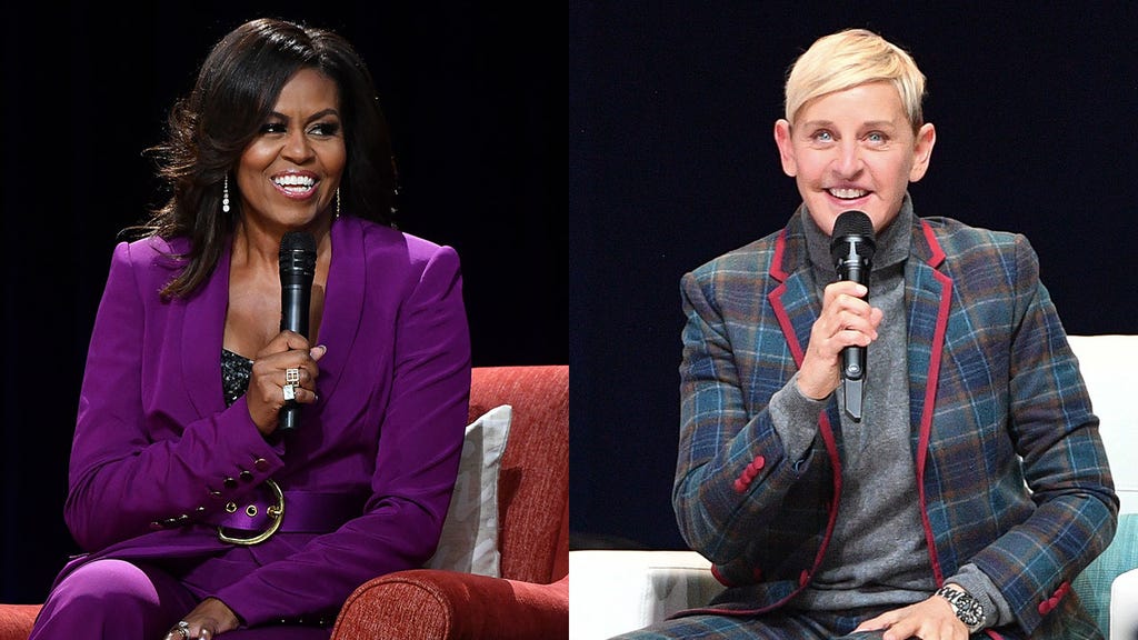 Michelle Obama and Ellen DeGeneres