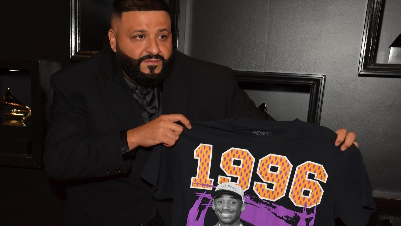 DJ Khaled carries Kobe Bryant jersey onto Grammys red carpet