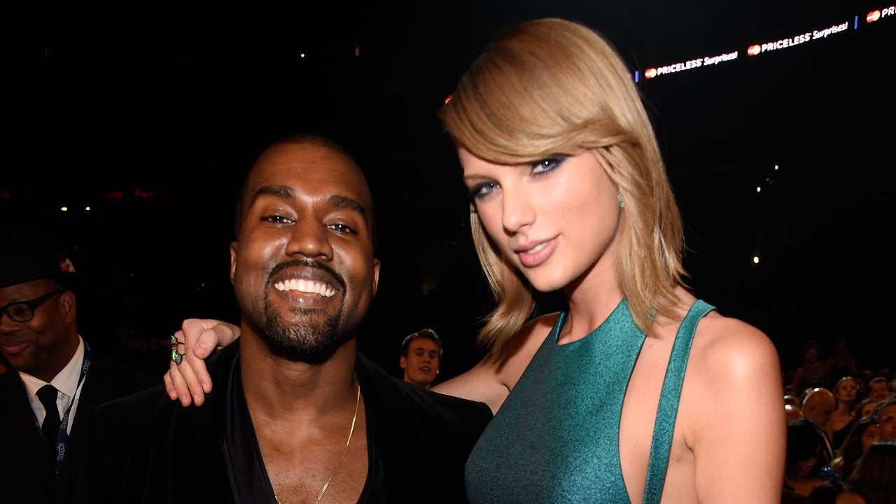 Kanye West and Taylor Swift at The 2015 GRAMMY Awards
