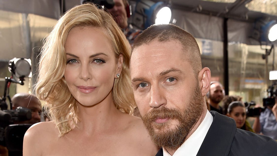 Charlize Theron and Tom Hardy at the premiere of Mad Max: Fury Road