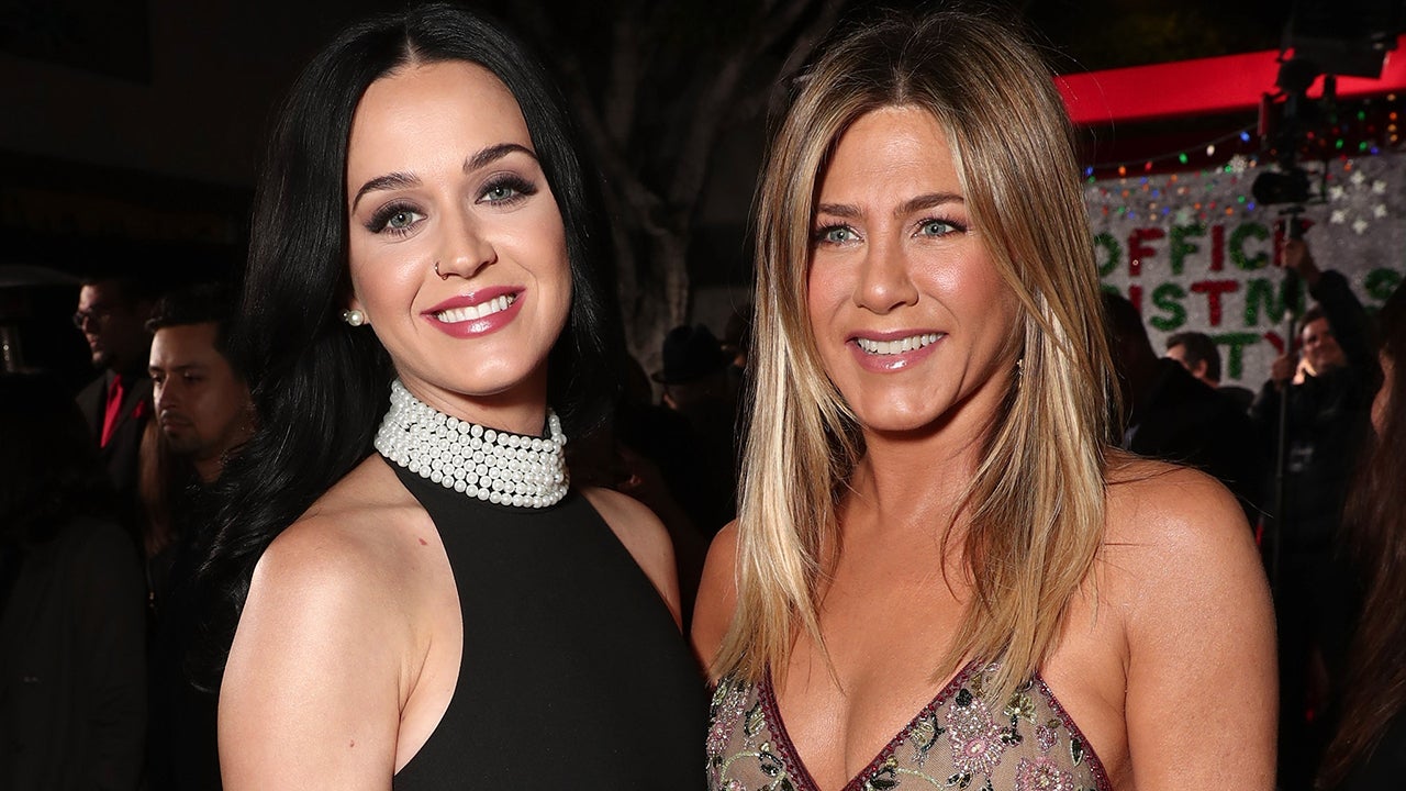 Katy Perry and Jennifer Aniston attend the Premiere of Paramount Pictures' "Office Christmas Party" at Regency Village Theatre on December 7, 2016 in Westwood, California.