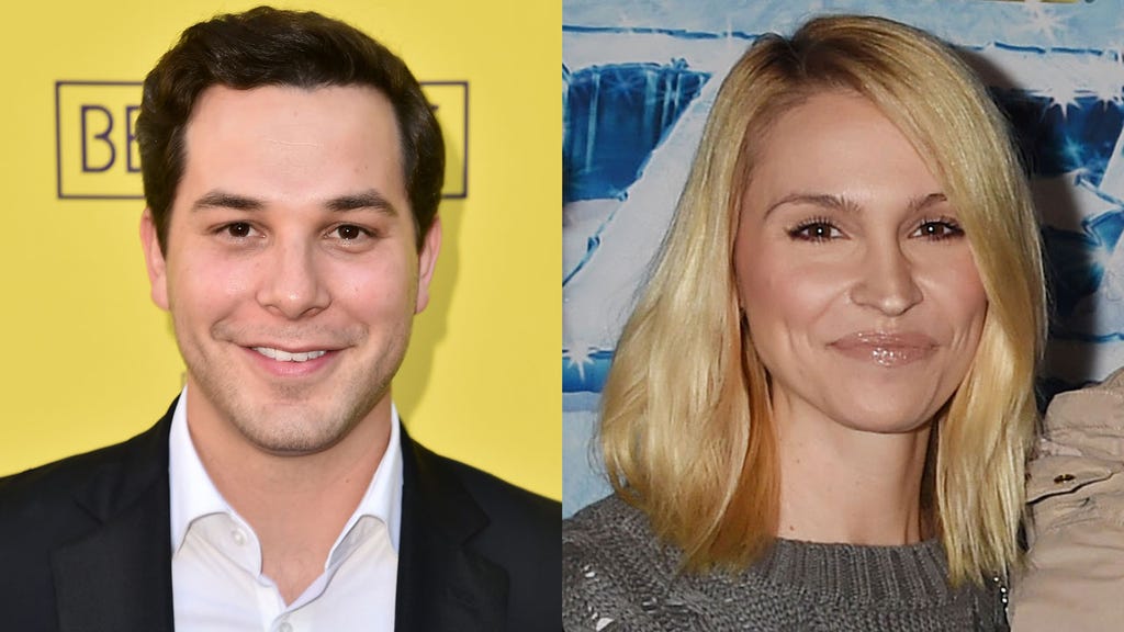 Skylar Astin and Lisa Stelly