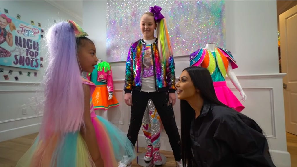 North West, JoJo Siwa, Kim Kardashian West