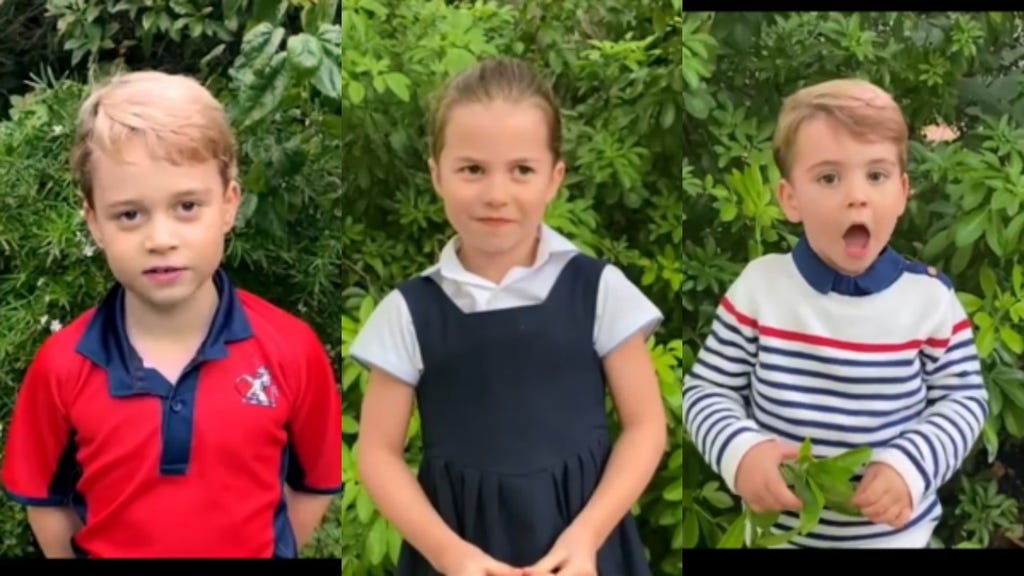 Prince George, Princess Charlotte and Prince Louis