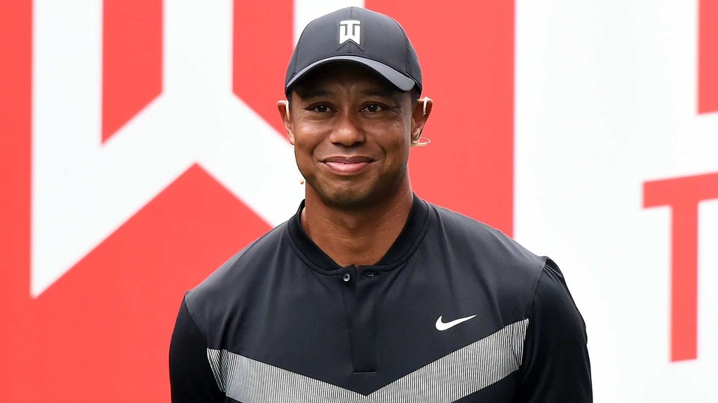 Tiger Woods attends the 'Tiger Is Back' workshop at the Meiji University on October 19, 2019 in Tokyo, Japan.