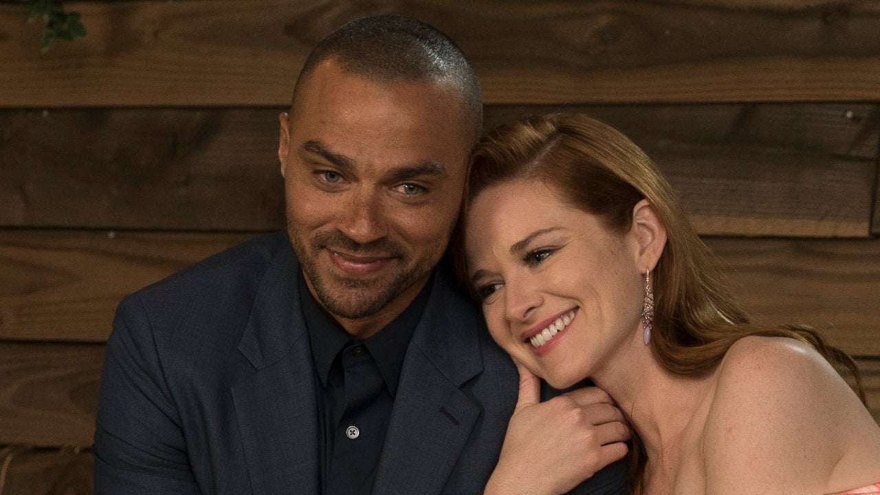 'Grey's Anatomy' Sarah Drew and Jesse Williams Reunite on Set 3 Years