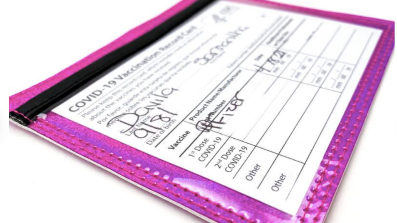 vaccine card sleeve Limited-Edition Vaccination Card Holder – MoveOn.org Political Action