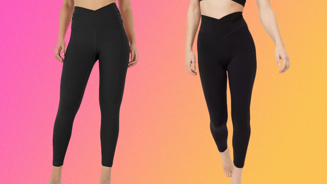 The  crossover flare leggings are EXACTLY the same is Aerie's! T