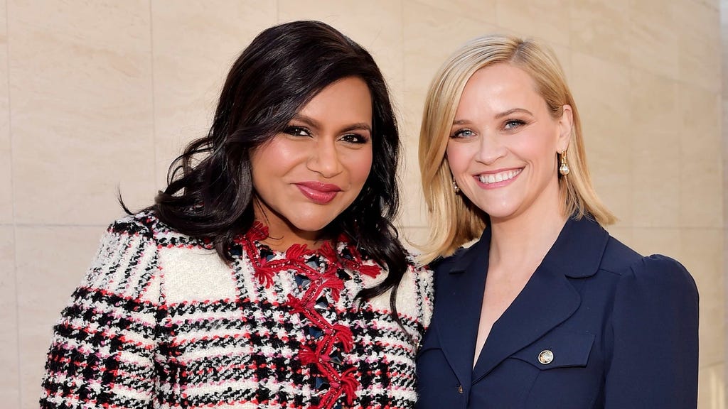 Actor & Writer Mindy Kaling and honoree Reese Witherspoon attend The Hollywood Reporter's Power 100 Women in Entertainment at Milk Studios on December 11, 2019 in Hollywood, California.