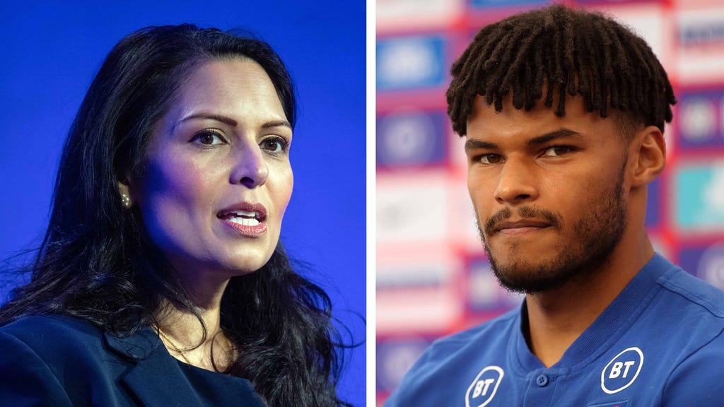 Priti Patel and Tyrone Mings