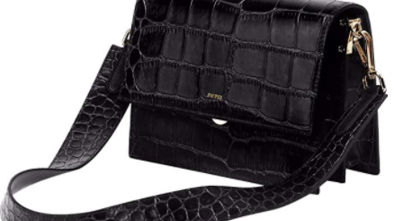 JW Pei Mini Flap Croc Embossed Crossbody Bag