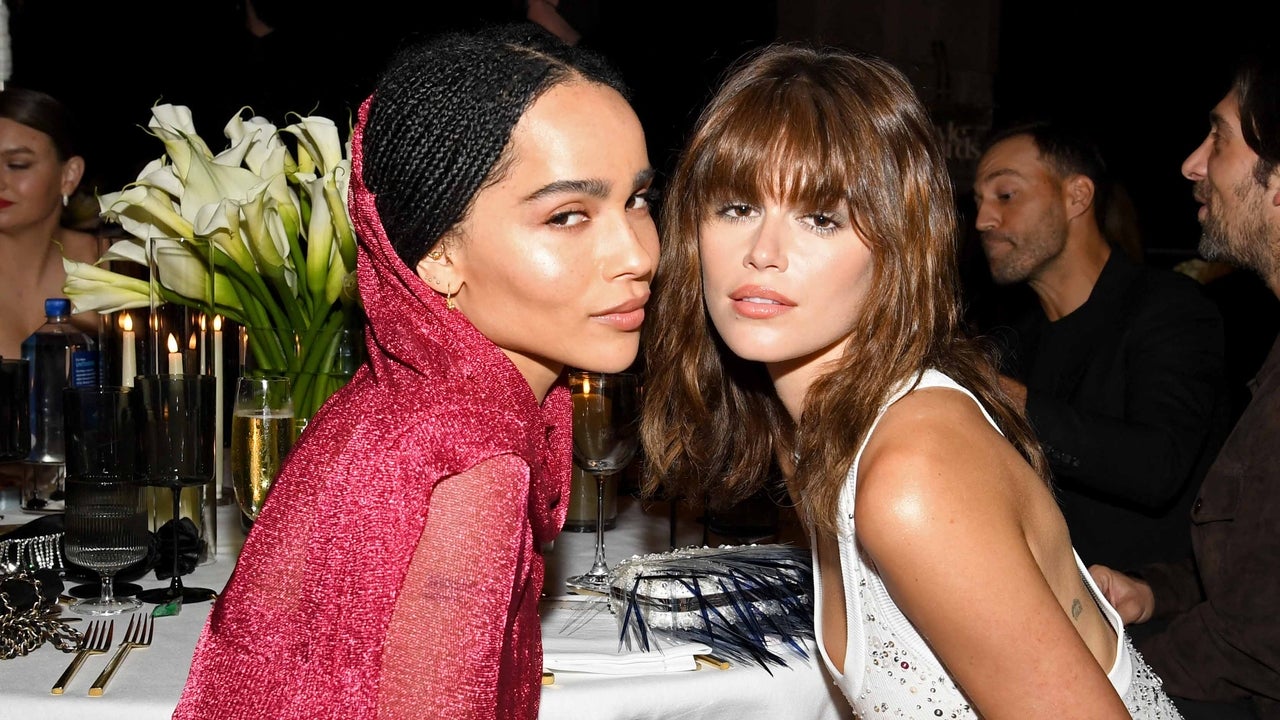 Zoë Kravitz and Kaia Gerber attend the 2021 InStyle Awards at The Getty Center on November 15, 2021 in Los Angeles, California.