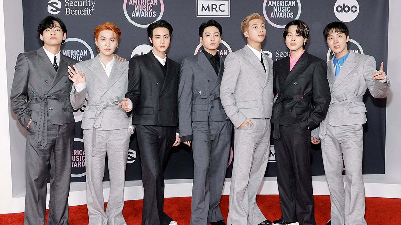 BTS in Custom Louis Vuitton Suits at 2022 Grammys: Details, Photos