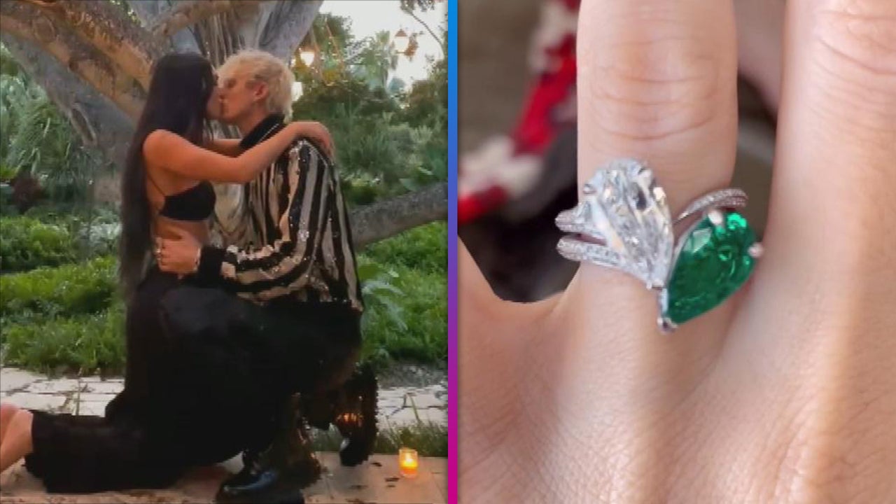 Machine Gun Kelly designed engagement ring for Megan Fox with their  birthstones | Daily Mail Online