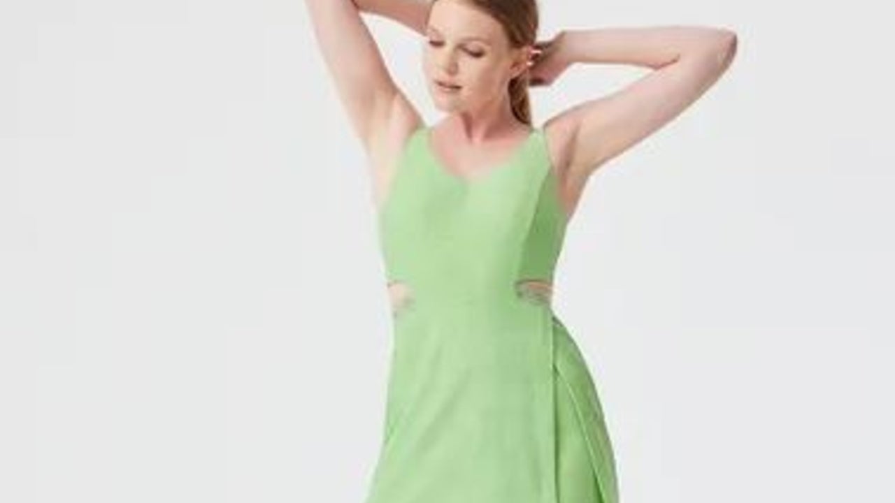 outdoor voices green dress The Exercise Dress in Balsam Green