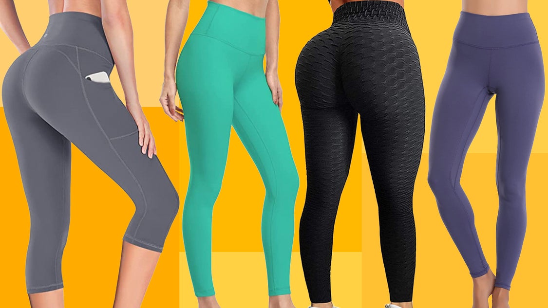 CAMBIVO High Waisted Leggings for Women, Yoga Pants with Pockets