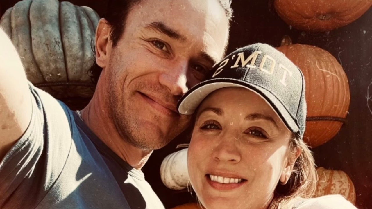 Pregnant Kaley Cuoco Shows Off Baby Bump, Gets a Sweet Belly Kiss From