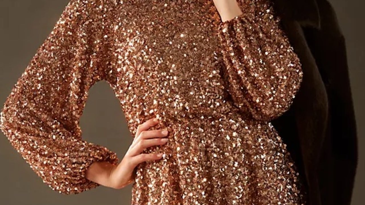 green emerald velvet dress Maeve rose gold Bernadette sequined midi dress size XL