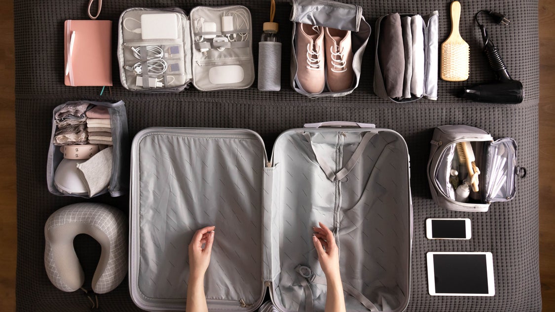 OlarHike 8 Set Packing Cubes, Travel Luggage Organizers,Black 