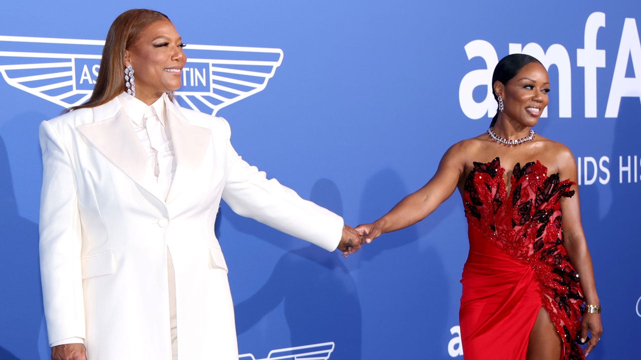 Queen Latifah Holds Hands With Eboni Nichols on amfAR Gala Carpet ...
