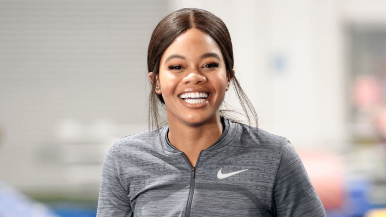 Olympic gymnast Gabby Douglas teaches Jay Pharoah gymnastics on the IMDb Series “Special Skills” in Los Angeles, California. This episode of “Special Skills” airs on March 10, 2020.