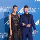 Robin Thicke and April Love Geary Walk Carpet in Monte Carlo