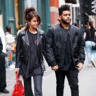 Selena Gomez and The Weeknd hold hands during a romantic shopping stroll in Soho, New York after lunching at Lure Fishbar