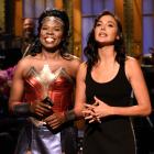 gal gadot leslie jones wonder woman snl