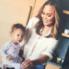 Chrissy Teigen and Luna model for 'Cravings 2'