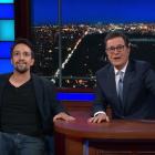 Lin-Manuel Miranda and Stephen Colbert