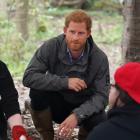 Prince Harry chats with children at Myplace at Brockholes Nature Reserve