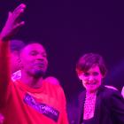 Jamie Foxx and Katie Holmes at Foxx's birthday party