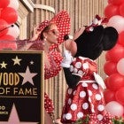Katy Perry presenting Minnie Mouse with her Hollywood Walk of Fame star.