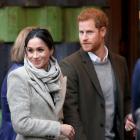 Meghan Markle and Prince Harry visit a radio station in London.