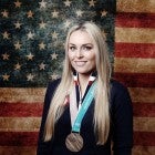 Lindsey Vonn with bronze medal at 2018 Olympics