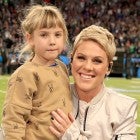 Willow and Pink at the Super Bowl