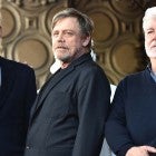 Harrison Ford, Mark Hamill and George Lucas at the Hollywood Walk of Fame Ceremony