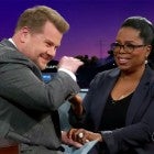 James Corden and Oprah Winfrey