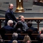 George Bush, Obamas, Clintons at Barbara Bush's Funeral