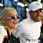 Christina Aguilera and Lewis Hamilton