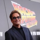 Musician Huey Lewis attends the Back to the Future reunion on October 21, 2015 at AMC Loews Lincoln Square 13 in New York City.