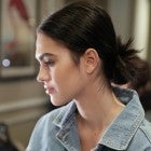 Amelia Gray Hamlin prepares backstage for Dennis Basso fashion show during New York Fashion Week: The Shows at The Plaza Hotel on September 11, 2017 in New York City. 