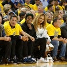 Beyonce and Jay Z courtside